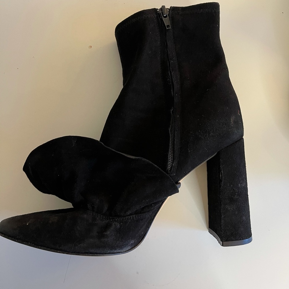 Zara Faux Suede Sock Boot with decal - Picture 3 of 5